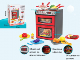 ПЛИТА С ДУХОВКОЙ С ПРОДУКТАМИ И АКСЕСС. НА БАТАР.,СВЕТ,ЗВУК,КОР 23*23*17СМ купить оптом и в розницу ПЛИТА С ДУХОВКОЙ С ПРОДУКТАМИ И АКСЕСС. НА БАТАР.,СВЕТ,ЗВУК,КОР 23*23*17СМ купить оптом и в розницу на базе игрушек